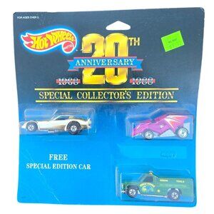 Hot Wheels 20th Anniversary Special Collectors Edition 1988 Set Of 3 Cars New Se